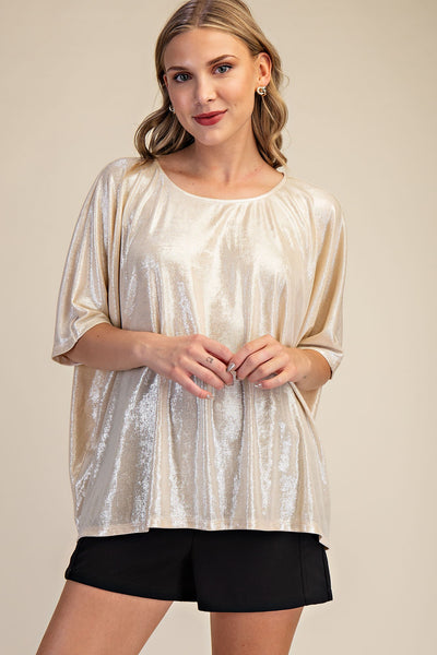 Round Neck Oversized Knit Top