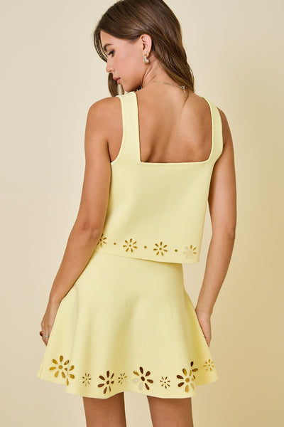 Sleeveless Knit Top & Skirt Set