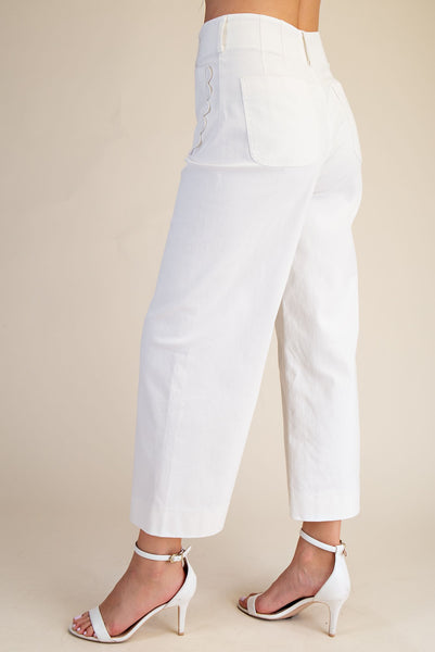 Cropped Wide Leg Pants