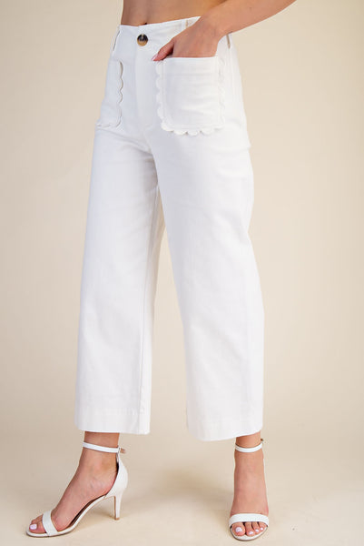 Cropped Wide Leg Pants