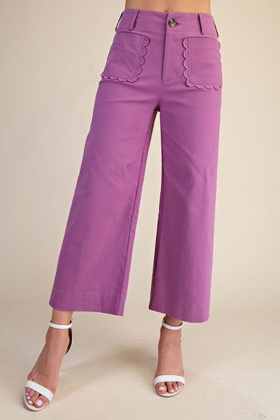 Cropped Wide Leg Pants