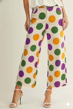Mardi Gras Polka Dots Trousers Pants