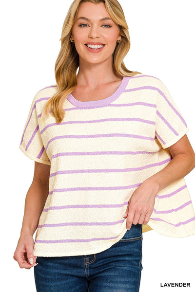 Striped Oversize Sweater Top