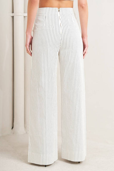 Striped High Waisted Woven Pant