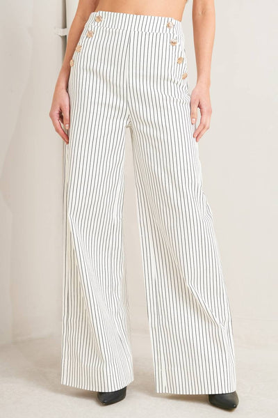 Striped High Waisted Woven Pant