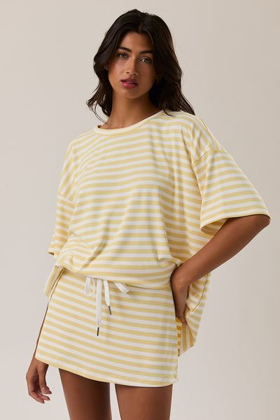 Oversized Stripe Tee & Skort Set