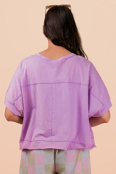 Mineral Washed Oversized Crop Top