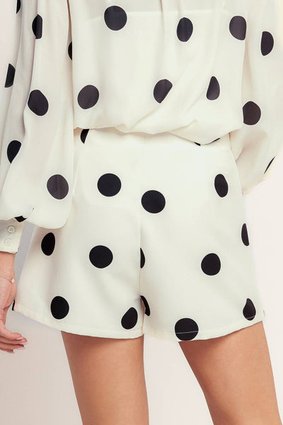 Polka Dot Sheer Top & Skort Set