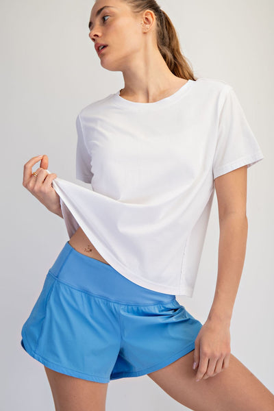 Crew Neck Washed Cotton Tee