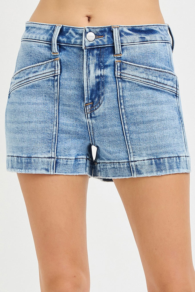 Risen High Rise Pocket Detail Shorts