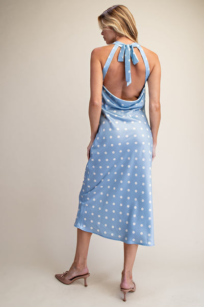 Halter Neck Open Back Dress