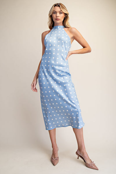 Halter Neck Open Back Dress
