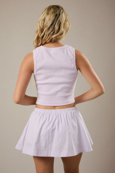 Front Placket Detail Sleeveless Top