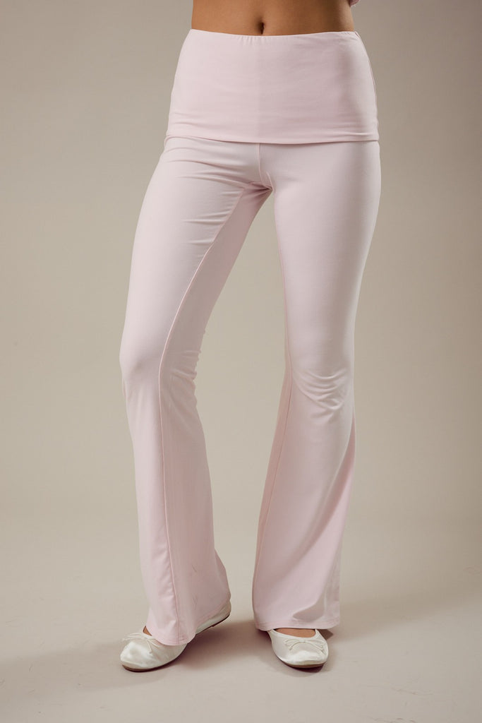 Jersey Low Waist Flared Pants