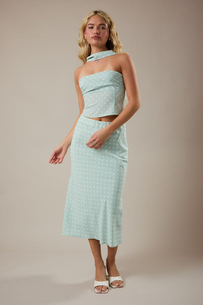 Polka Dot Tube Top & Skirt Set