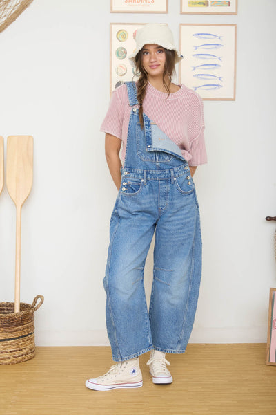 Washed Raw Edge Short Sleeve Sweater