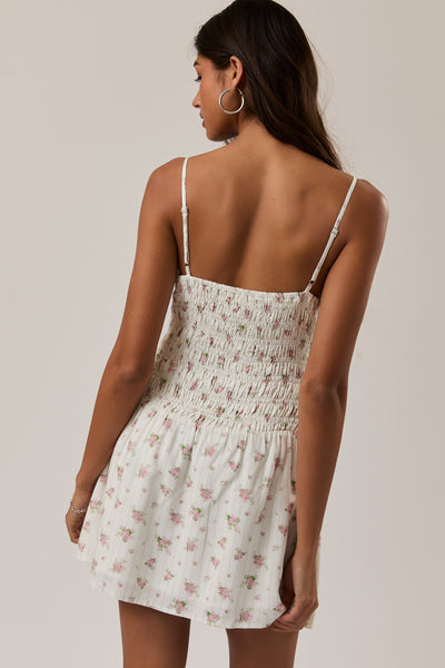 Floral Smocking Bodice Dress