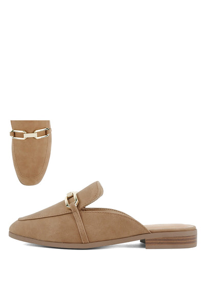 Soda Eleanor Golden Link Slip-On Mule
