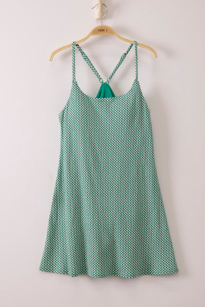 Textured Checkered Activewear Tennis Dress