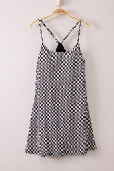Textured Checkered Activewear Tennis Dress