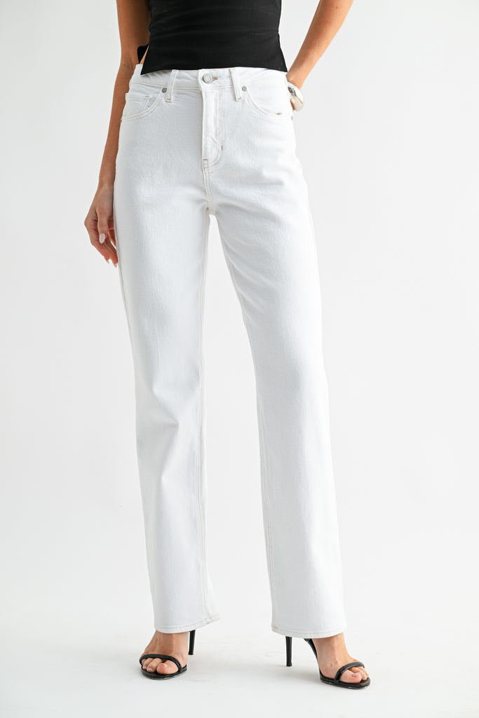 JBD Mid Rise Stovepipe Straight Leg Jean