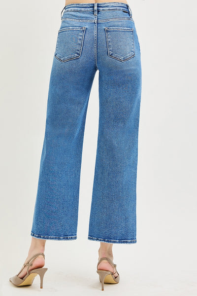 Risen TC High Rise Crop Wide Jeans
