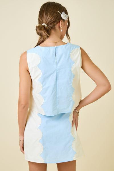 Sleeveless Top & A-Line Skirt Set