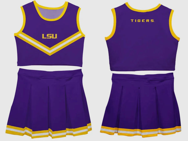 LSU Sleeveless Cheerleader Set