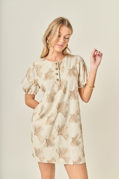 Embroidery Detail Mini Dress
