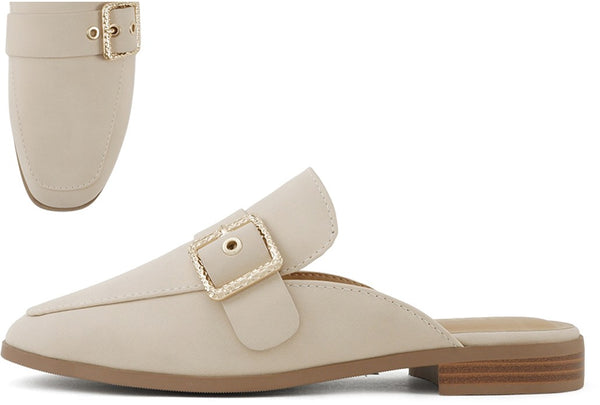 Soda Elvira Buckled Strap Pointy Toe Mule