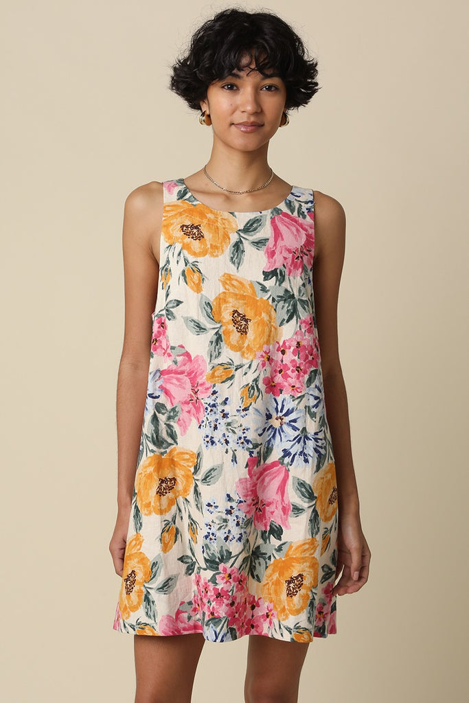 Sydnee Floral Round Neck Mini Dress