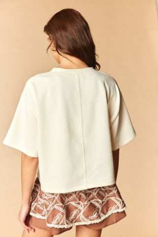Touchdown Patch Graphic Cropped Tee