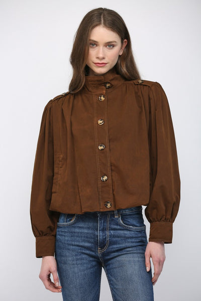 High Stand Collar Bomber Jacket