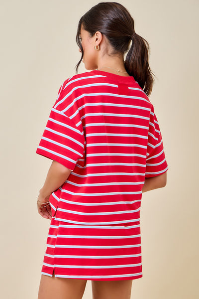Striped Boxy Lounge Sweatshirt Top
