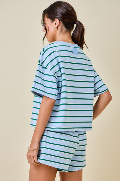 Striped Boxy Lounge Sweatshirt Top