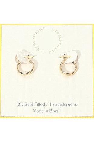18k Gold Filled Hypoallergenic Mini Hoop Earrings