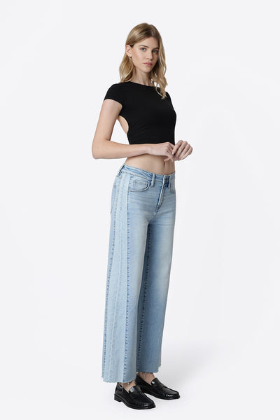 Vervet HR Two Tone Twist Wide Jeans