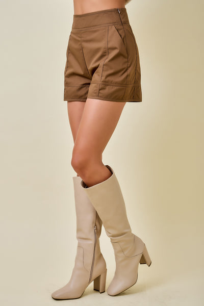 High Waisted A-Line Shorts