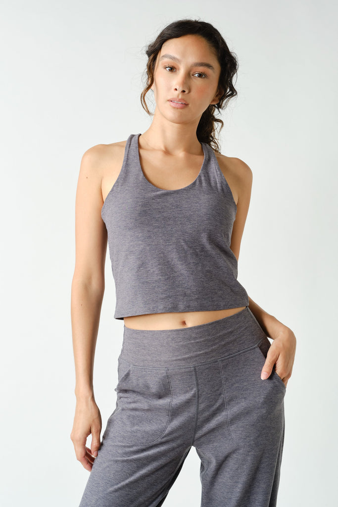Courtside Active Crop Tank Top