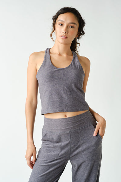 Courtside Active Crop Tank Top