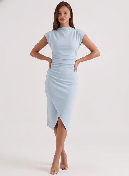 Sleeveless Bodycon Dress W/ Slit