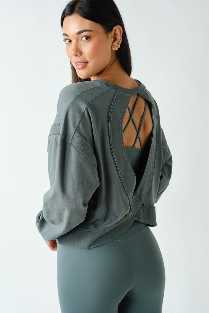 Open Back Long Sleeve Tee