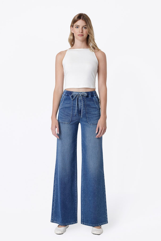 Vervet HR Elastic Waist Vintage Flare Jeans