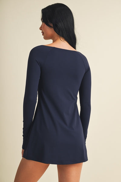 Long Sleeve Sweetheart Dress