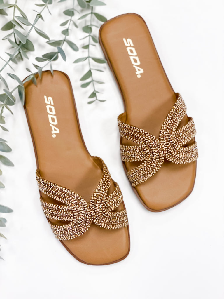 Soda Manual Textured Strap Sandal