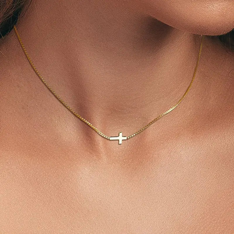 18K Stainless Steel Cross Necklace