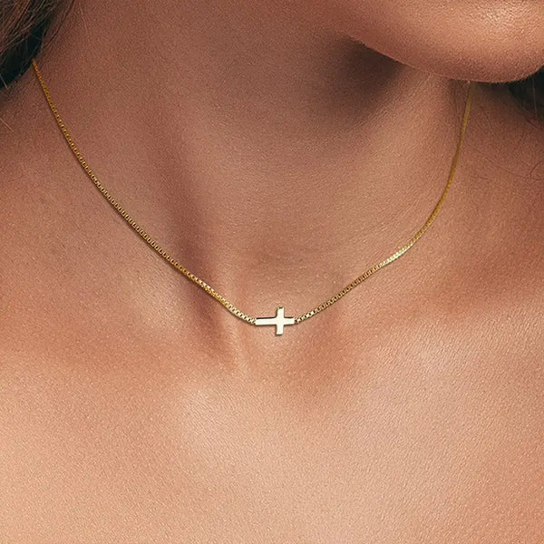18K Stainless Steel Cross Necklace