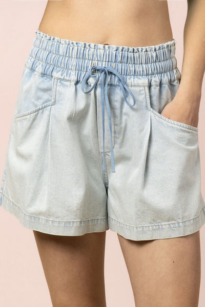 Mineral Washed Chambray Shorts