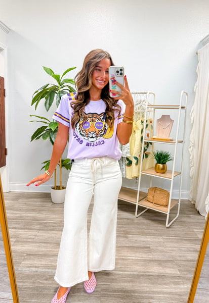 Callin Baton Rouge Sequin Tiger Tee