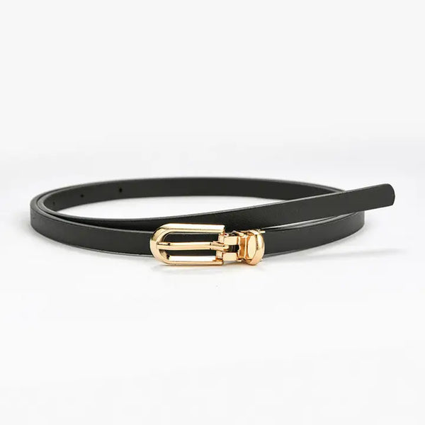 Gold Buckle Slender Belt
